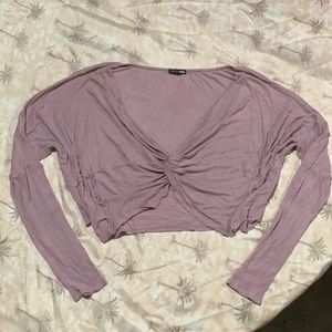 Mauve long sleeve top - 1X